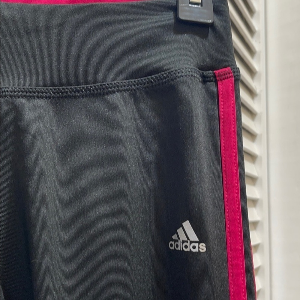 Adidas leggings black and pink B9 - Picture 2 of 5